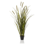Emerald Emerald Art Plant in Pot Cat Tail Grass 100 cm