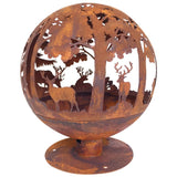 Esschert Design Esschert Design Fuoco ciotola Laser Cut 57,5 ​​x 57,5 ​​x 66 cm Rust FF261