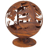 Esschert Design Esschert Design Fuoco ciotola Laser Cut 57,5 ​​x 57,5 ​​x 66 cm Rust FF261