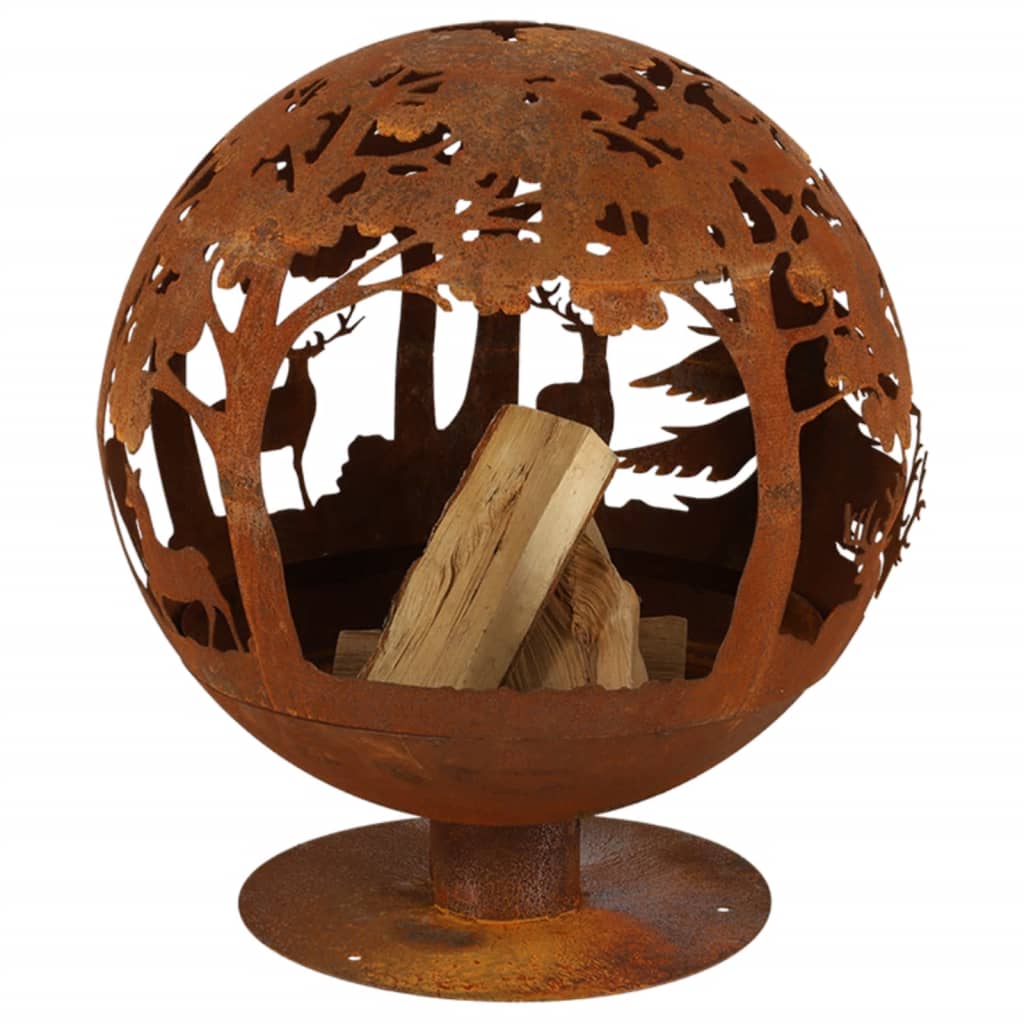 Esschert Design Esschert Design Fuoco ciotola Laser Cut 57,5 ​​x 57,5 ​​x 66 cm Rust FF261