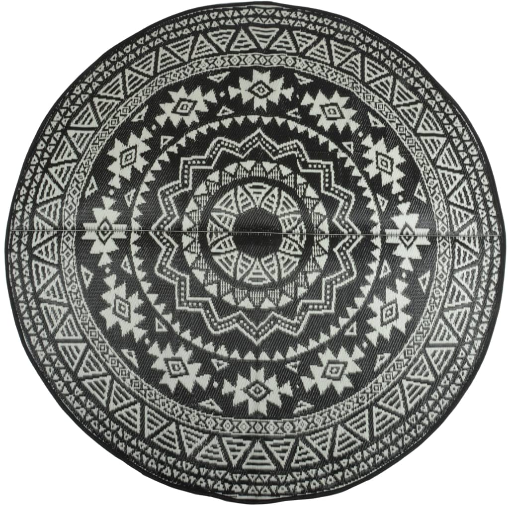 Esschert Design Esschert Design tappeto all'aperto 180 cm OC18 bianco e nero
