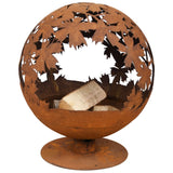 Esschert Design Esschert Design Fire Korf Laser Cut Foglie Rust -FF293 colorato