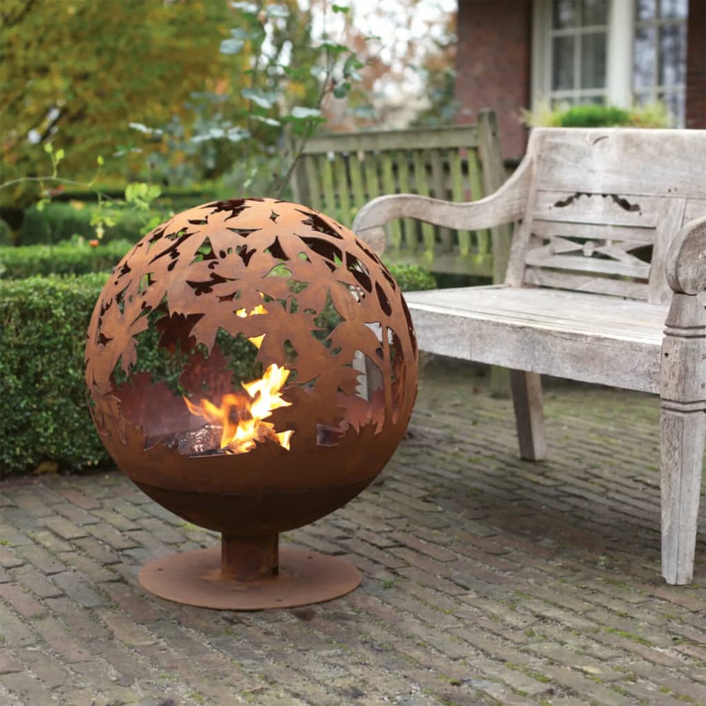 Esschert Design Esschert Design Fire Korf Laser Cut Foglie Rust -FF293 colorato