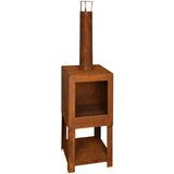 Esschert Design Esschert Design Garden fireplace with wood storage rust -colored FF298