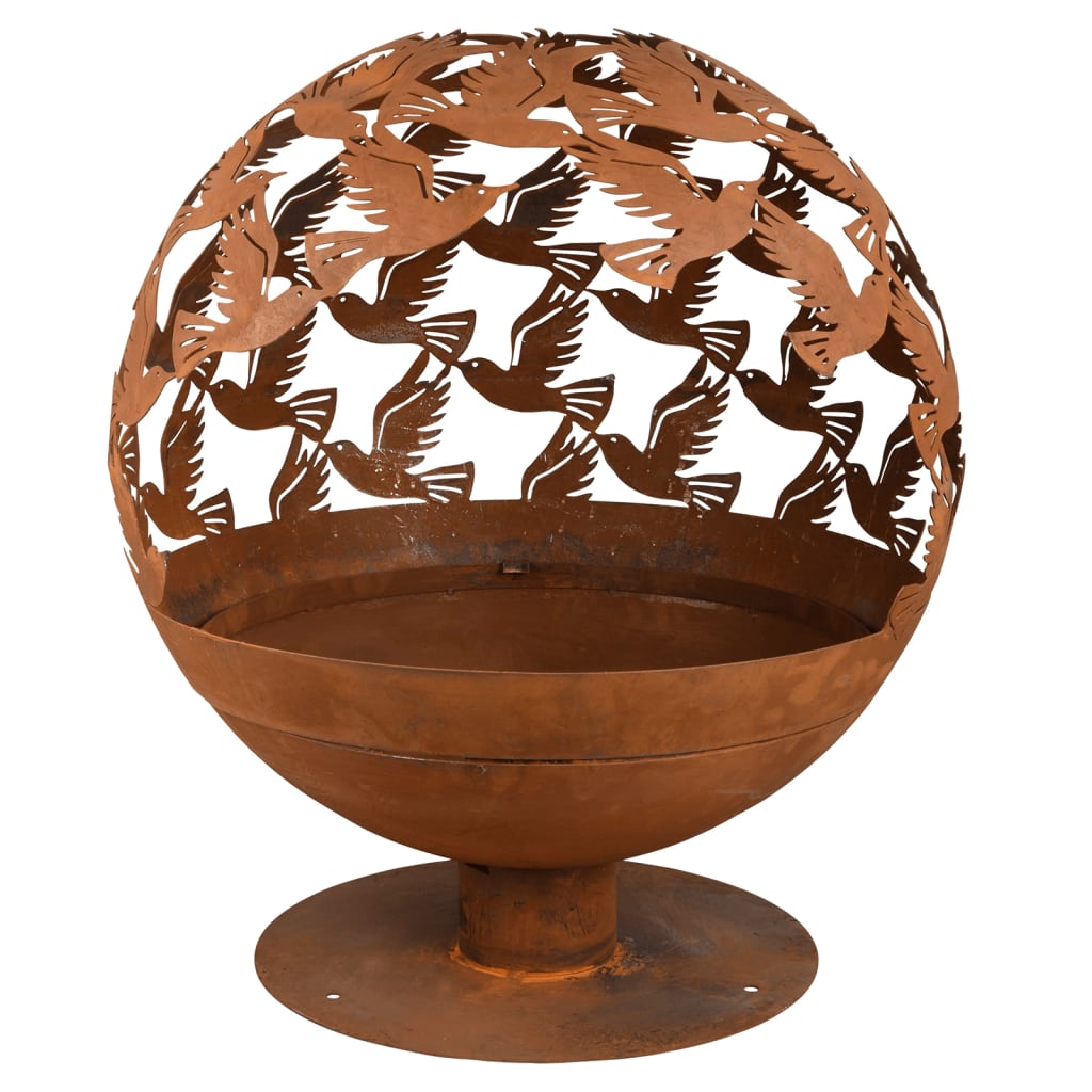 Esschert Design Esschert Design Fireplace Laser Cut birds Rust -colored