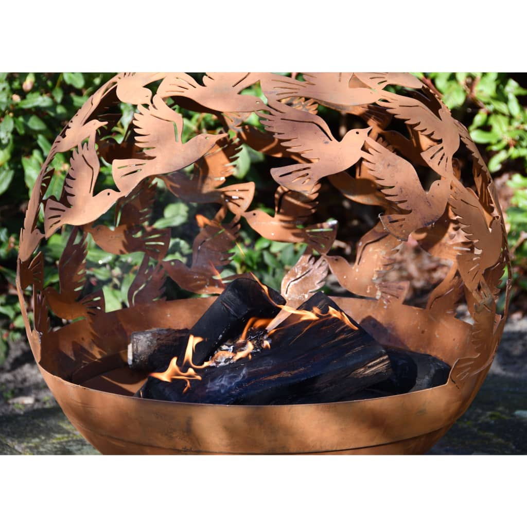 Esschert Design Esschert Design Fireplace Laser Cut birds Rust -colored