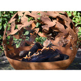 Esschert Design Esschert Design Fireplace Laser Cut birds Rust -colored