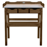 Esschert Design Tavolo da bottie Esschert Design con cassetti marroni