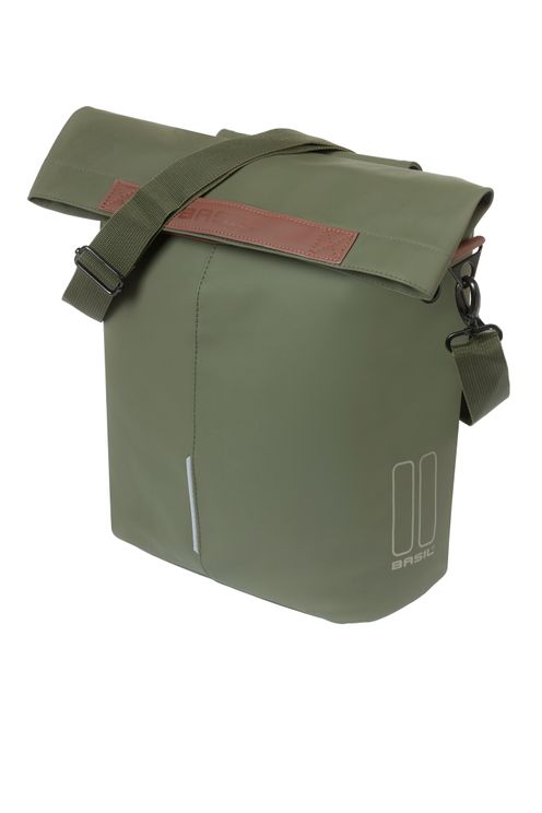 Basilikum Tas City Shopper Vegan Leder | Moosgrün