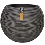 Capi Flowerpot Nature Rib Sfærisk 40x32 cm Anthracite Kofz270