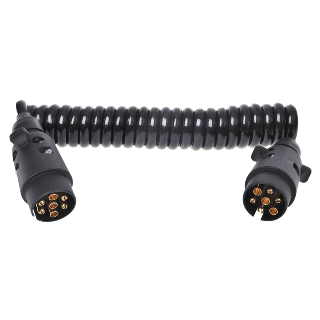 Proplus spiralkabel med 2x7-pinners plugg 3 m