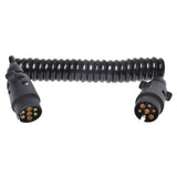 Proplus spiralkabel med 2x7-pinners plugg 3 m