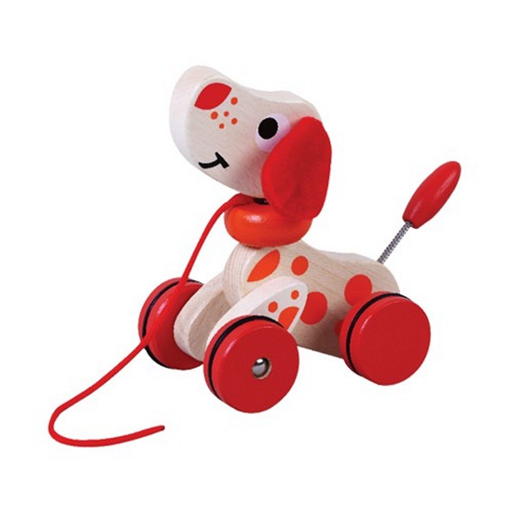 Semplicemente per bambini Tensione in legno cucciolo rosso bianco