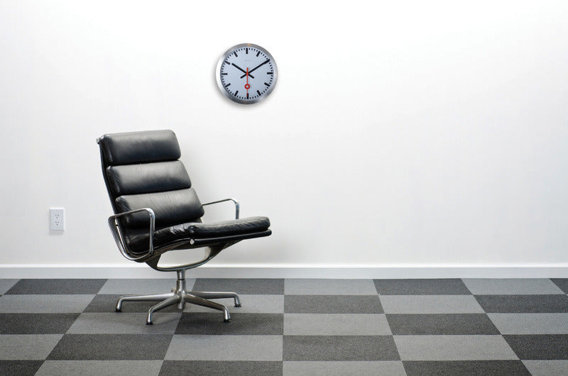 NEXTIME NE-3999AR WALL-Uhr Schieber. 35 cm, gebürstetes Aluminium, #039;