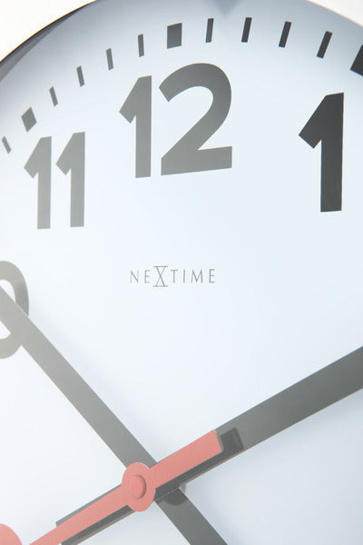 NEXTIME NE-3999AR WALL-Uhr Schieber. 35 cm, gebürstetes Aluminium, #039;