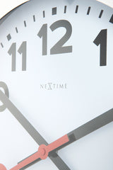 NEXTIME NE-3999AR WALL-Uhr Schieber. 35 cm, gebürstetes Aluminium, #039;