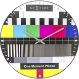 NEXTIME NE-3162 Glaswand Clock Testpage Dome 35 cm