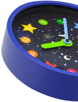 Nextime nx-7356 wandklok nxt apollo dia 30cm kunststof blauw