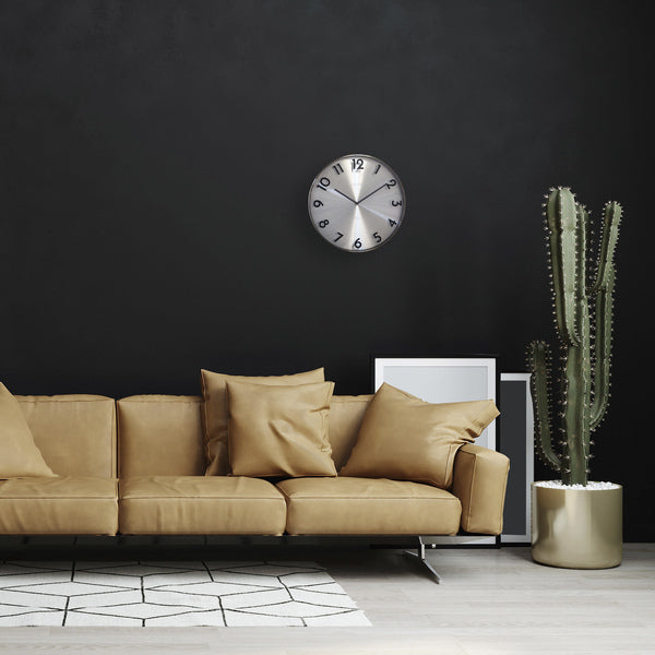 Nextime NE -3289GS metalowy zegar ścienny - zegar kwoty 40 cm - metal - odbicie