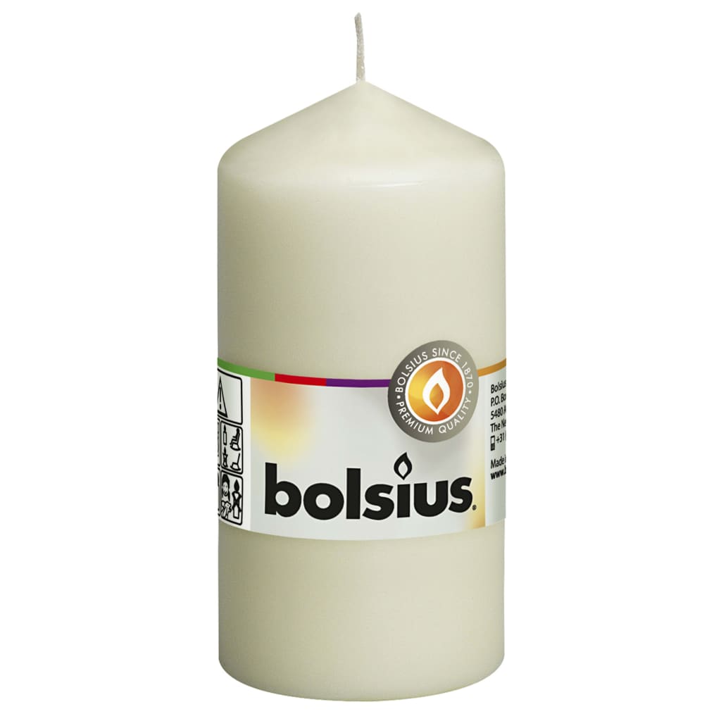 Bolsius Bolsius Stub stearinlys 10 stk 120x58 mm elfenben