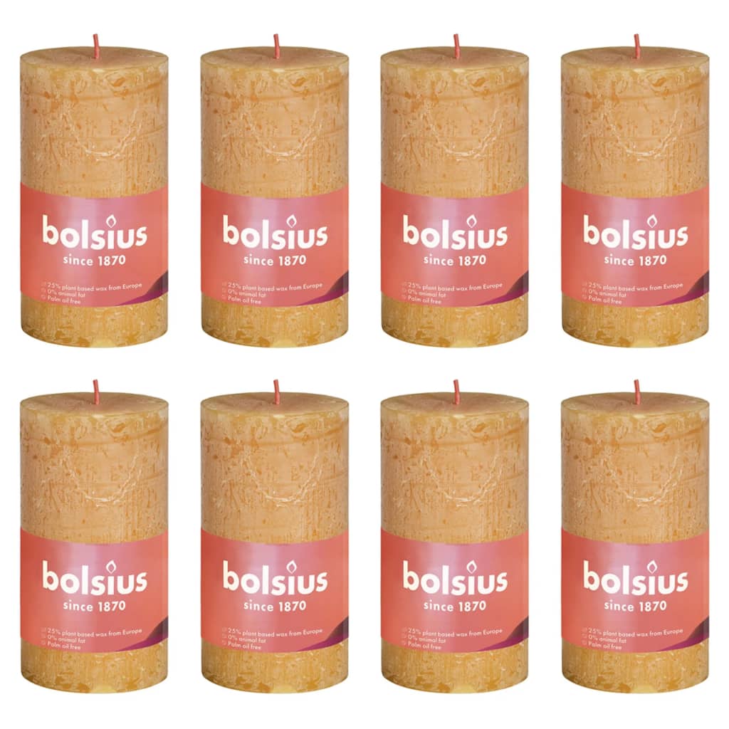 Bolsius Bolsius Stollen Shine 8 St rustikal 100x50 mm Honiggelb