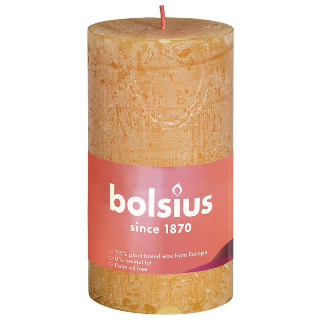 Bolsius Bolsius Stollen Shine 8 St rustikal 100x50 mm Honiggelb