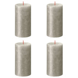 Bolsius Bolsius Stollen Shimmer Shimmer 4 St rustikal 130 x 68 mm Champagnerfarbe