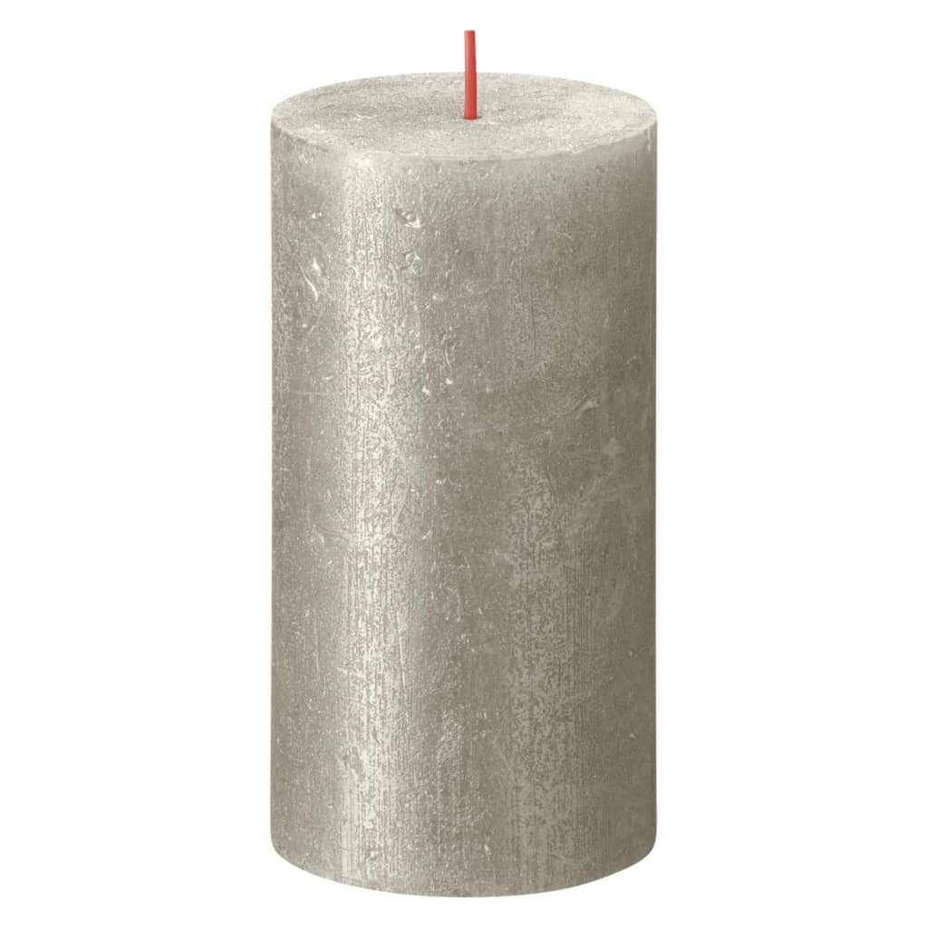 Bolsius Bolsius Stollen Shimmer Shimmer 4 St rustikal 130 x 68 mm Champagnerfarbe