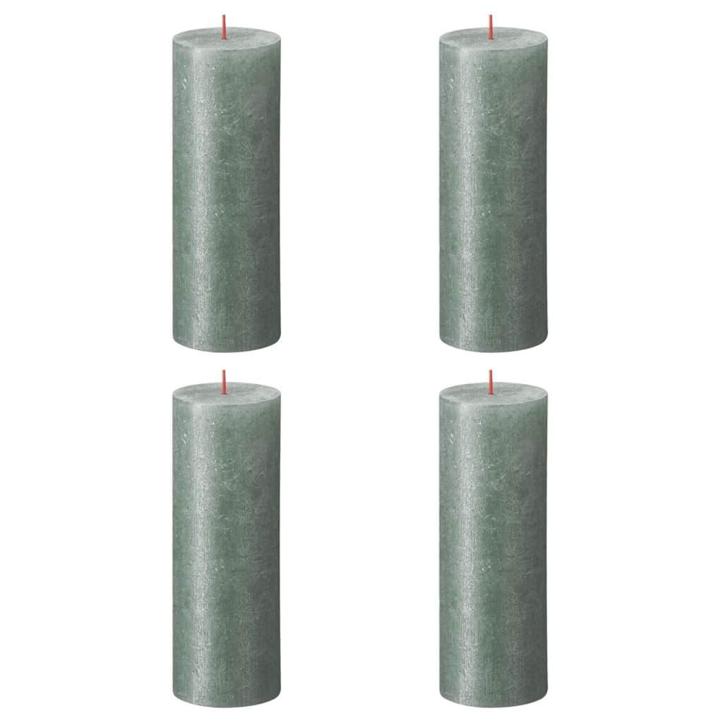 Bolsius Bolsius Stollen Shimmer 4 ST Rustiek 190x68 mm Oxide blue