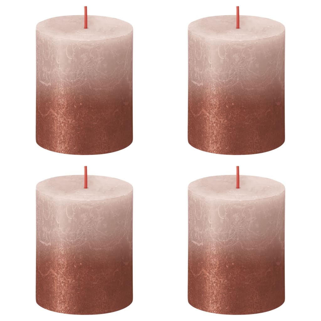 Bolsius Bolsius Stollen Sunset 4 St Rustiek 80x68 Mm Mistro -Pink and Amber