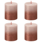 Bolsius Bolsius Stollen Sunset 4 St Rustiek 80x68 Mm Mistro -Pink and Amber