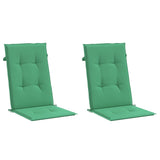 Polštáře vidaxl zahradní židle 2 st vysoká zadní část 120x50x3 cm zelená