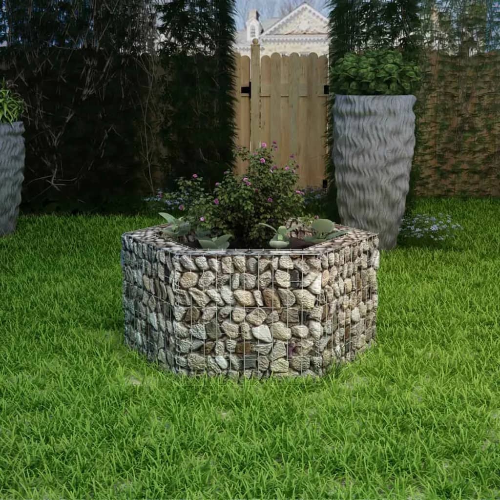 Vidaxl Gabion Planter Insentement Hexagonal 100x90x50 cm