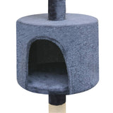 Vidaxl Cat Rastreing Post con postes de rascado de sisal 125 cm de azul oscuro