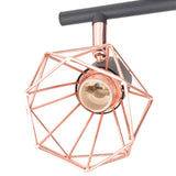 Vidaxl taklampe med 4 søkelys E14 Svart og kobber
