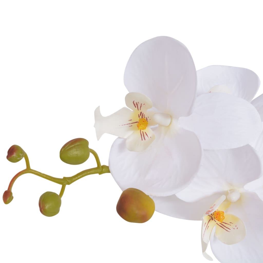 Vidaxl Artificial Plant Orchid with Pot 65 cm White