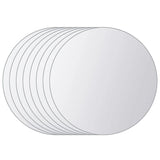Vidaxl 8 st mirror tiles round glass