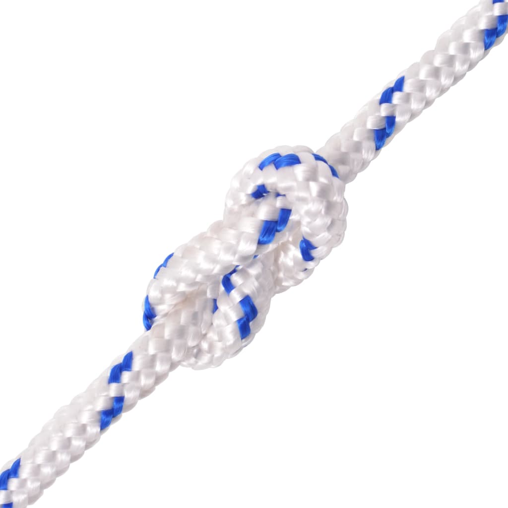 Vidaxl Boot Vrv 6 mm 100 m polipropilen bela