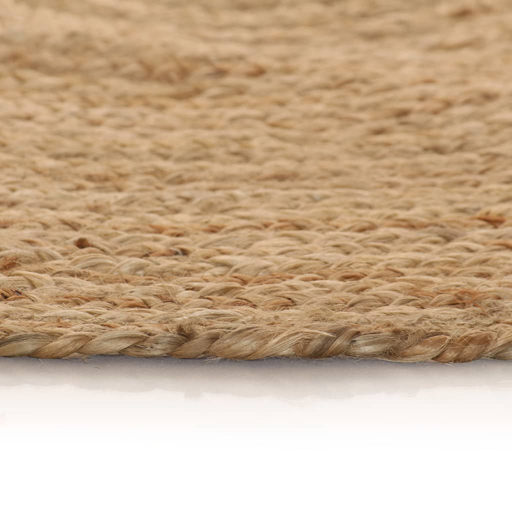 Vidaxl Teppich um 90 cm geflochtene Jute