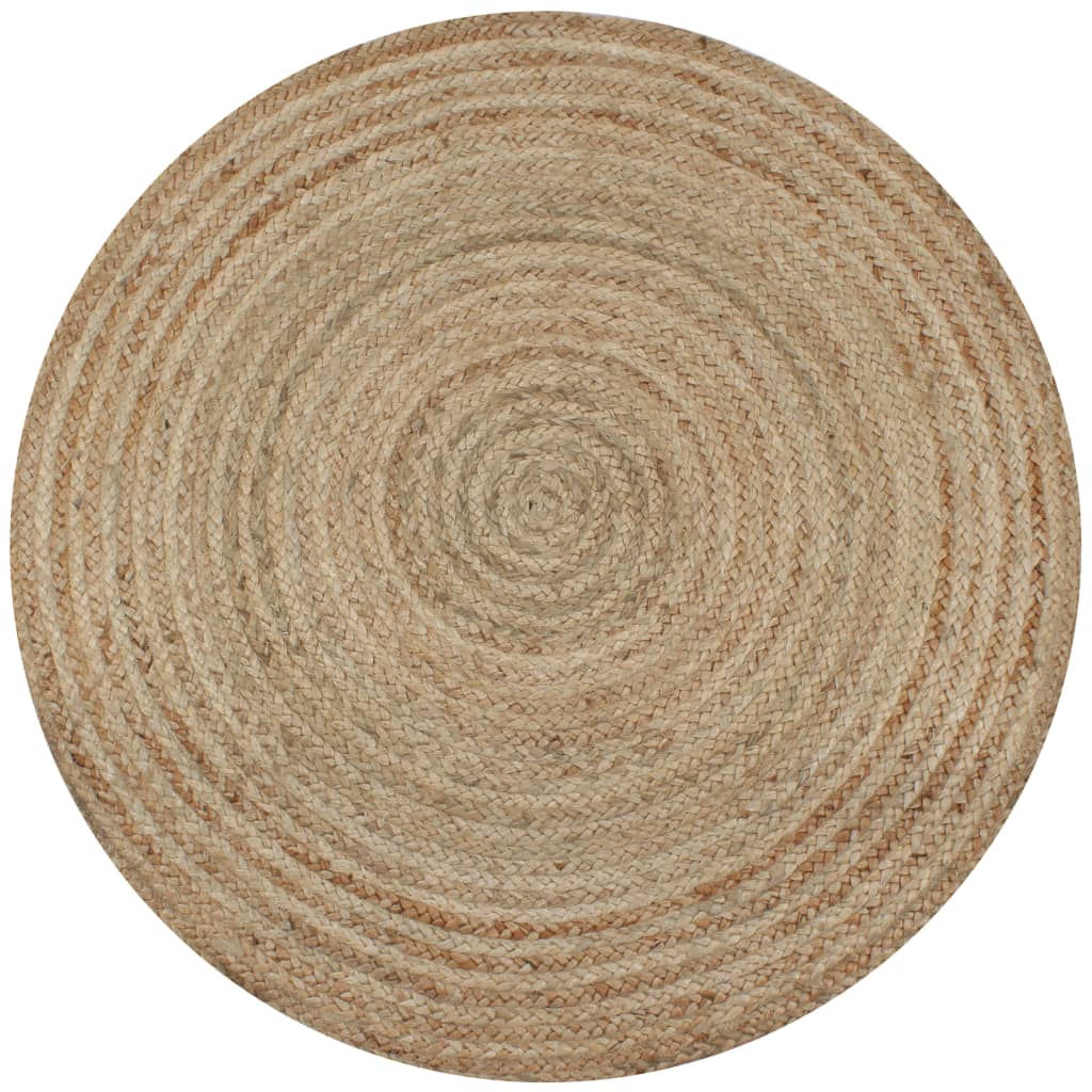 Vidaxl Teppich um 120 cm geflochtene Jute