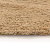 Vidaxl Teppich um 150 cm geflochtene Jute