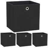 Úložné boxy Vidaxl 4 ks 32x32x32 cm Netkaná látka černá