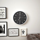 Vidaxl wall clock with quartz timepiece radio -driven 31 cm black