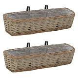 Vidaxl Balkon 2 PCs 60 cm Weiden mit PE -Futter
