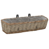 Vidaxl Balkon 2 PCs 60 cm Weiden mit PE -Futter