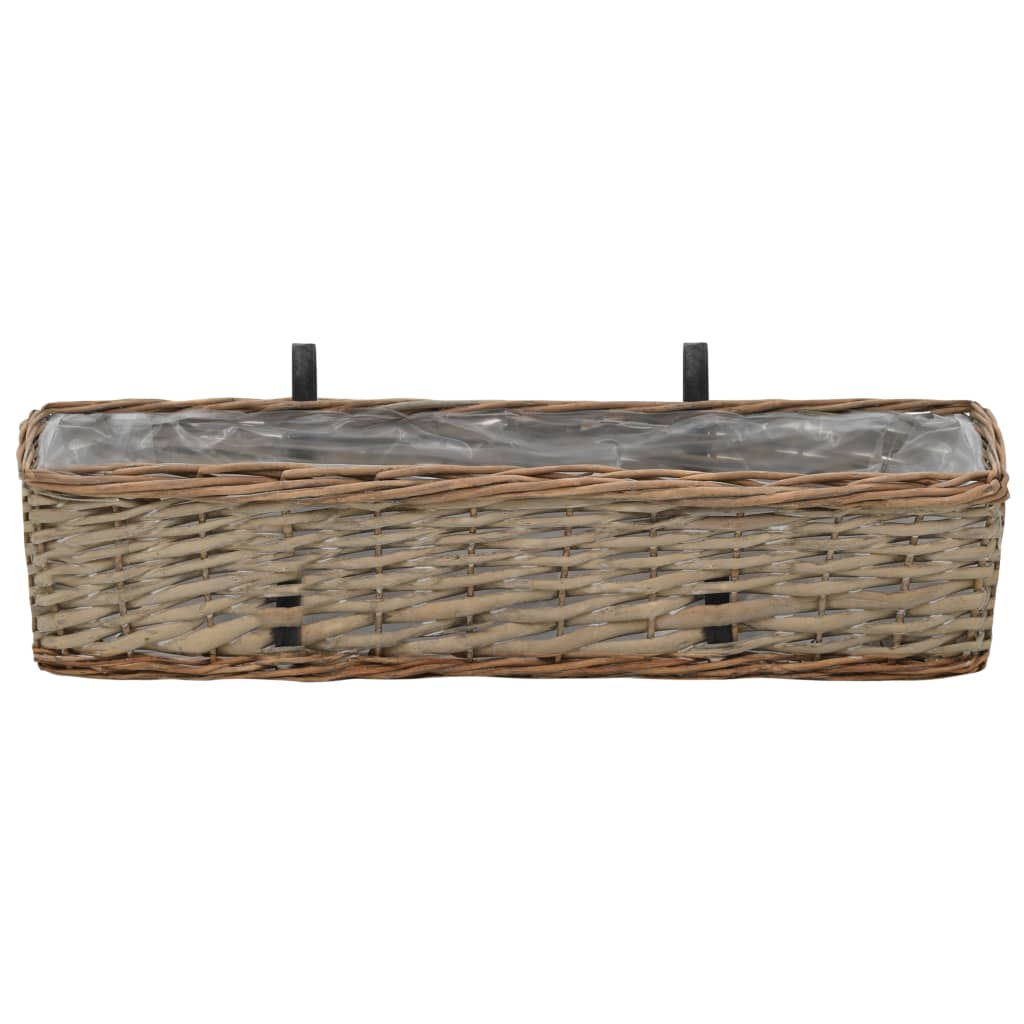 Vidaxl Balkon 2 PCs 60 cm Weiden mit PE -Futter