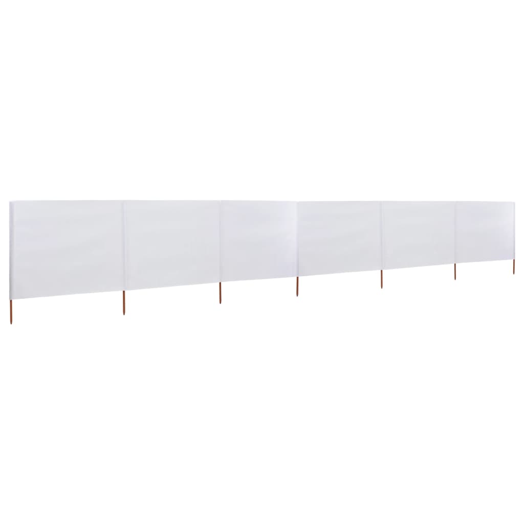 VidaXL Windshield 6 panels 800x80 cm fabric white