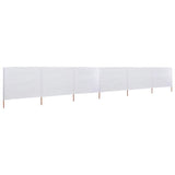 VidaXL Windshield 6 panels 800x80 cm fabric white