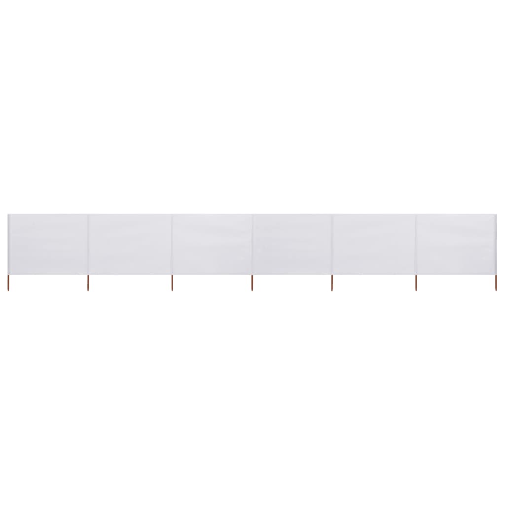 VidaXL Windshield 6 panels 800x80 cm fabric white