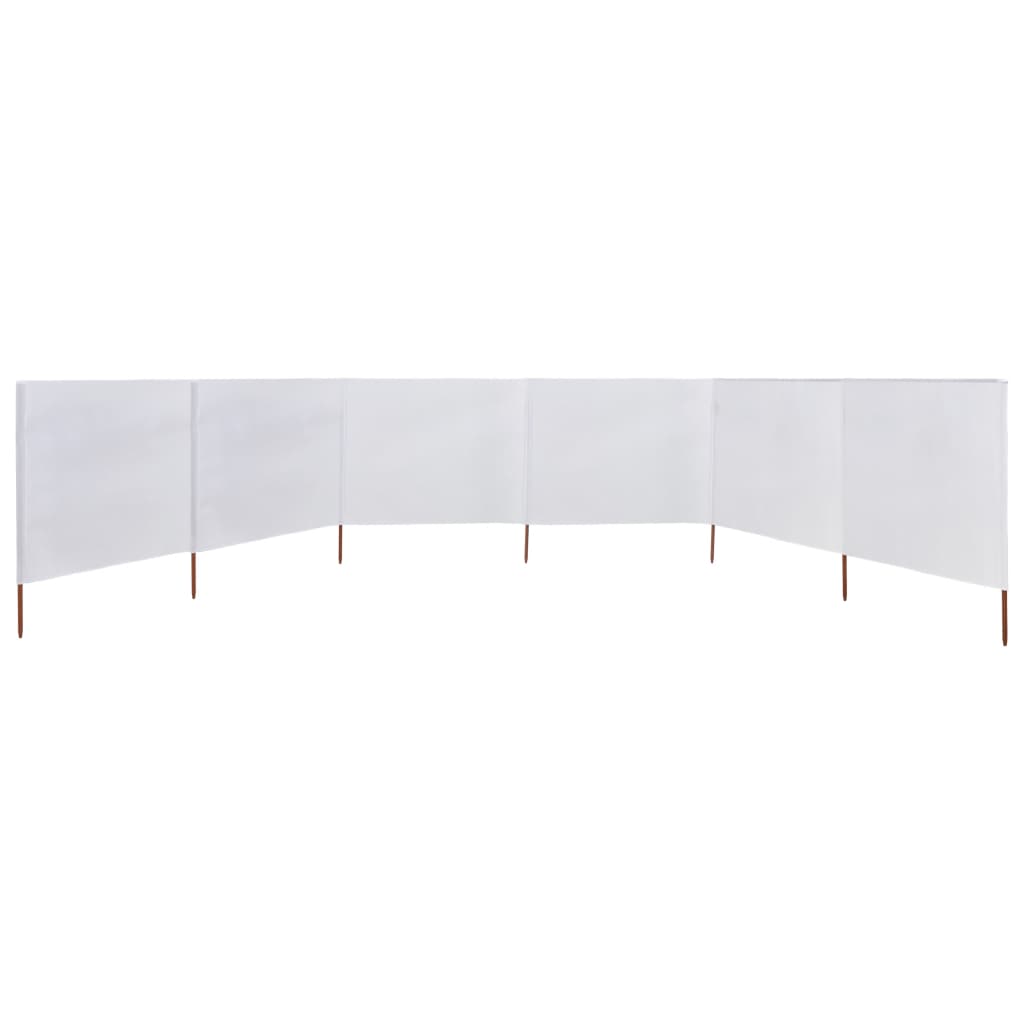 VidaXL Windshield 6 panels 800x80 cm fabric white